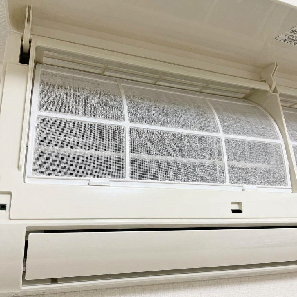 After: cleaned AC filter, ready to use
